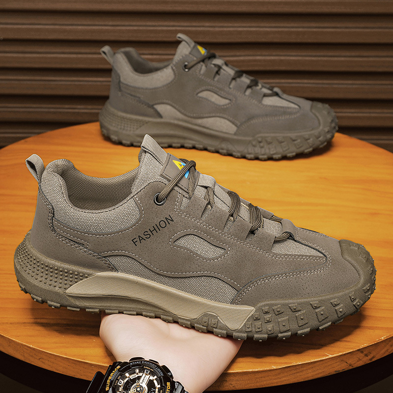 Cross border mesh men's shoes summer new outdoor workwear shoes fashionable breathable casual shoes soft soled sports shoes wholesale