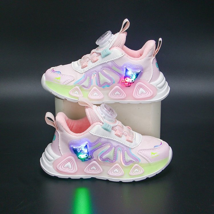 Girls' shoes, rotating buckle sports shoes, 2023 new model, versatile for primary and secondary school students, suitable for girls' running shoes