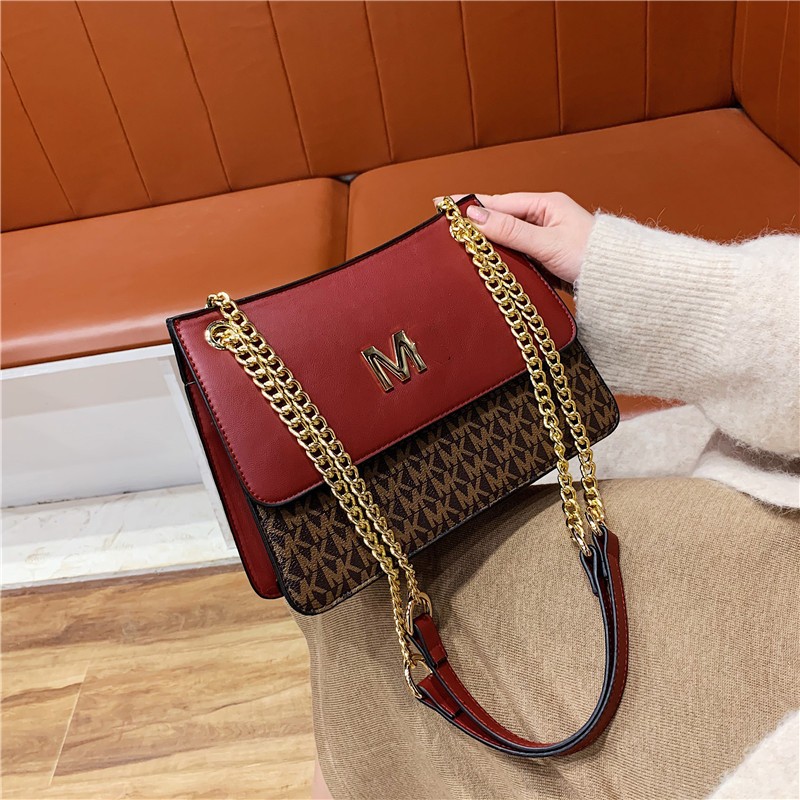 2024 New Fashion Single Shoulder Lychee Pattern Small Square Bag Chain Strap Cross Shoulder Factory Goods Wholesale Large Capacity Cross border Bag Women's Trend