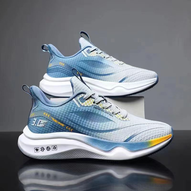 2024 Spring Cross border Leisure Sports Men's Shoes Trendy Running Shoes Flyknit Breathable Youth Men's Shoes Wholesale