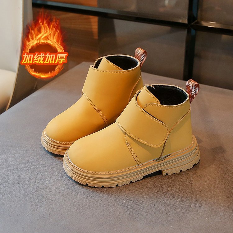 Children's snow boots 2024 new single boots for boys and girls, cotton boots with thickened insulation, waterproof cotton shoes for primary and secondary school students