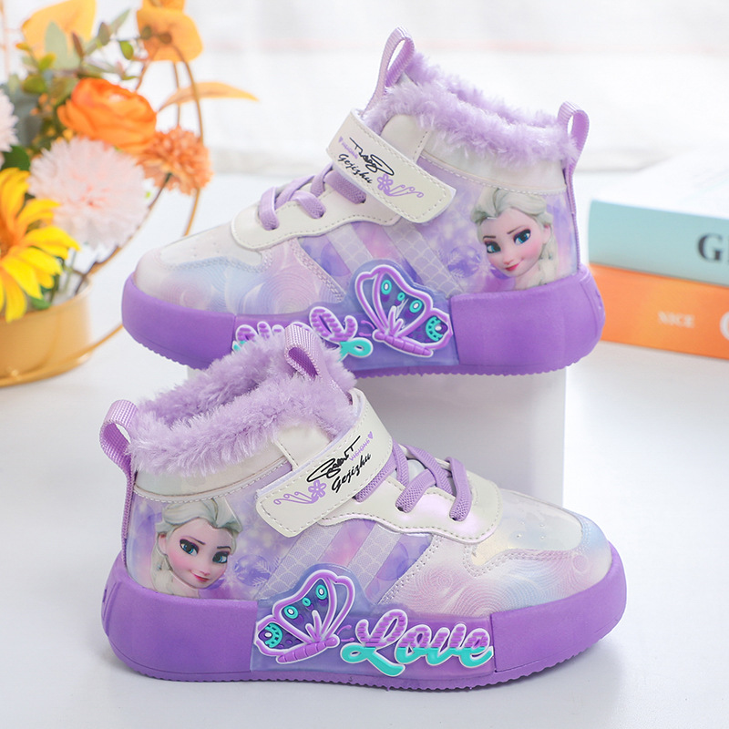 Children's board shoes 2022 autumn and winter new girls' sports shoes versatile Korean version medium large children's and girls' waterproof high bang aj shoes