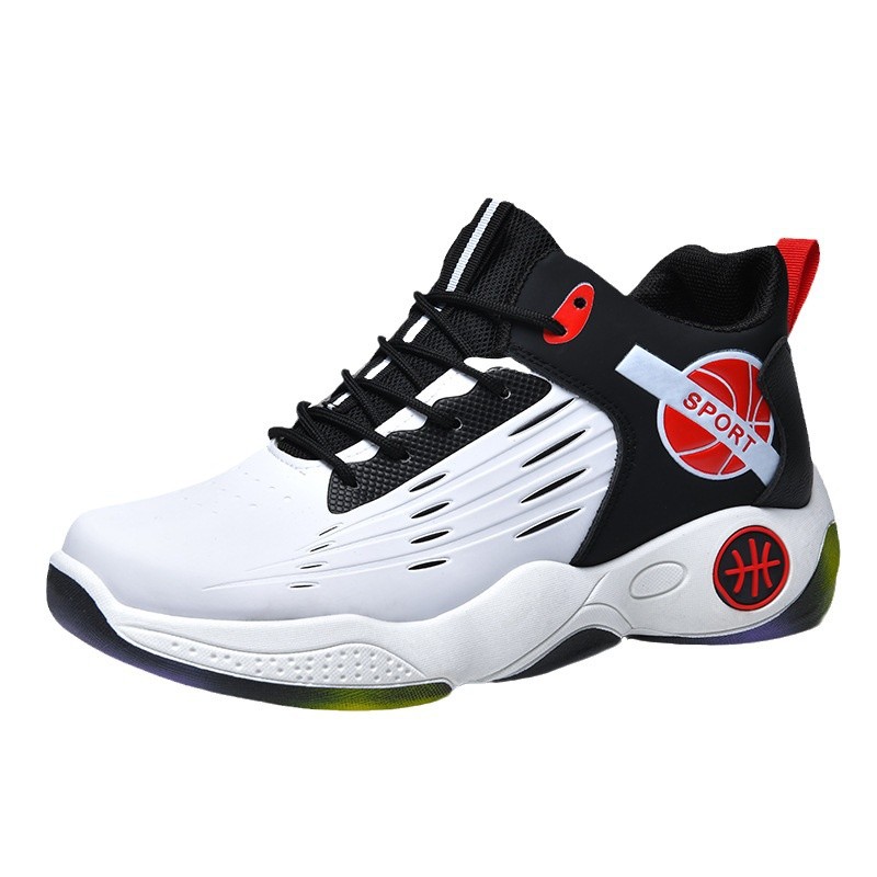 Cross border plus size men's basketball shoes, fashionable sports and casual sole leather, 2025 new youth running shoes wholesale