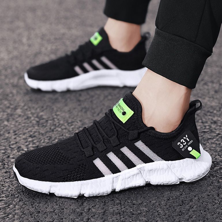 Cross border foreign trade men's shoes autumn trend men's casual shoes fashion running shoes new fly woven sports shoes men
