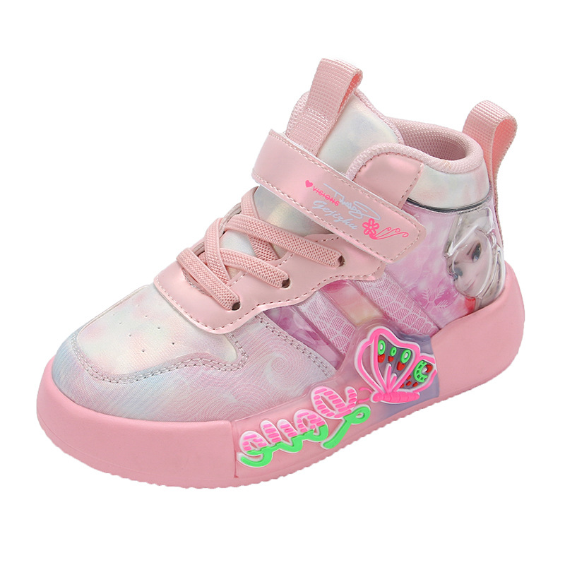 Children's board shoes 2022 autumn and winter new girls' sports shoes versatile Korean version medium large children's and girls' waterproof high bang aj shoes