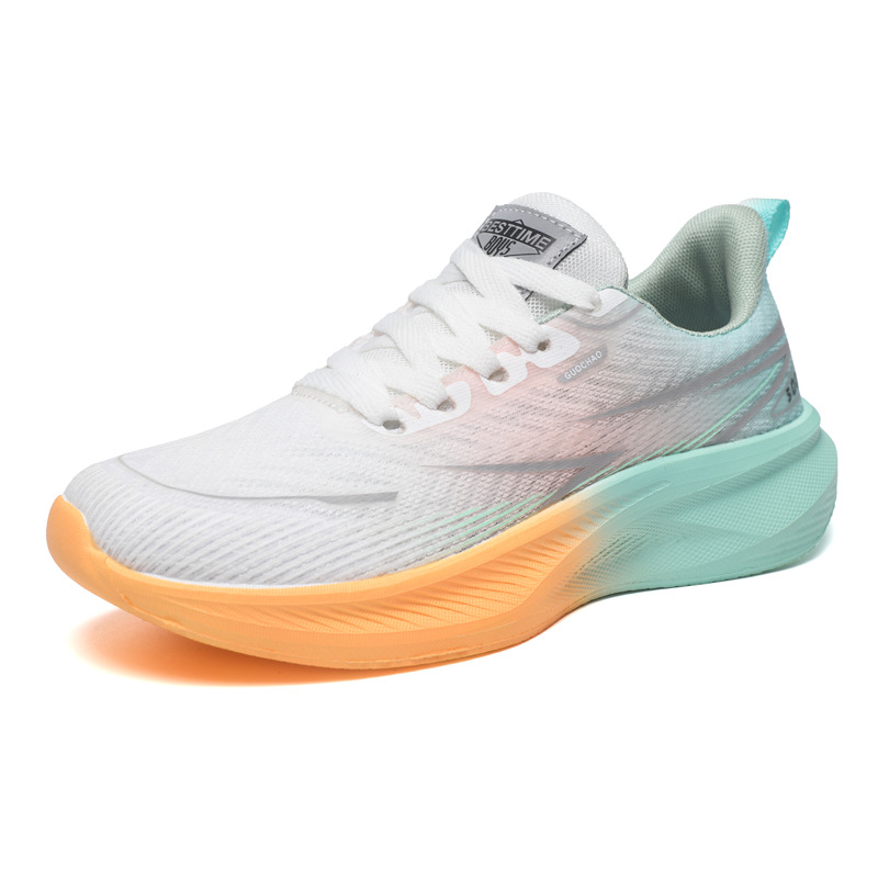 Cross border summer breathable mesh sports shoes, new trendy men's shoes, thick soled versatile, casual, non slip, wear-resistant running shoes