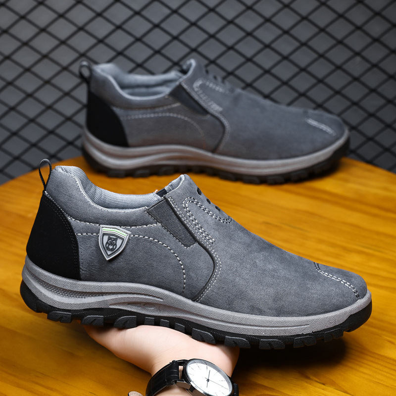 Cross border plus size men's shoes autumn sleeve low top shoes breathable men's suede outdoor sports and leisure men's shoes wholesale