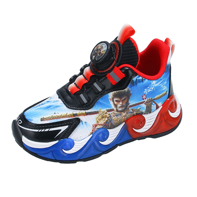 Bright Children's Sports Shoes 2024 Autumn/Winter New Waterproof Boys' Soft Bottom with Velvet for Warmth, Small and Medium sized Boys' Shoes