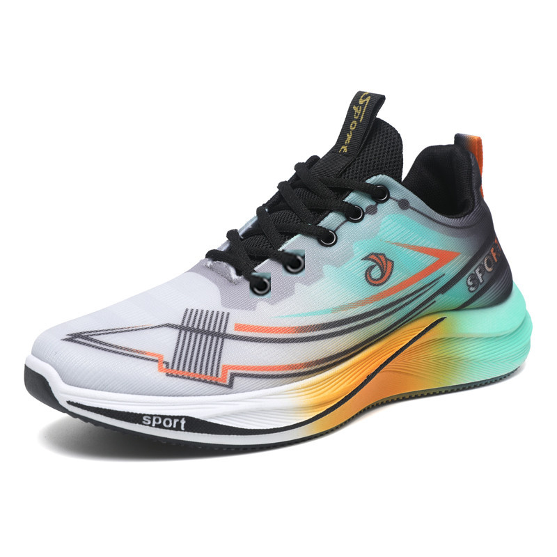 Cross border plus size running men's shoes spring and summer new versatile mesh shoes breathable soft sole casual sports men's shoes wholesale