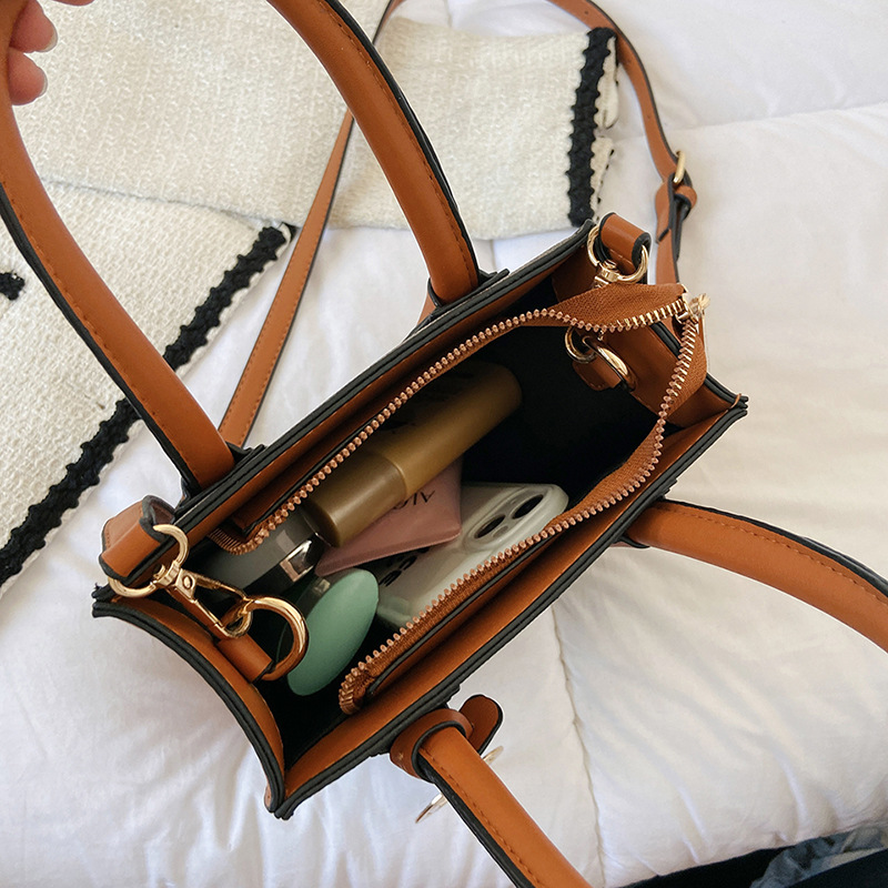 Handbag, women's vertical small square bag, large capacity 2025 vintage single shoulder crossbody, cross-border factory goods, fashionable and trendy bag