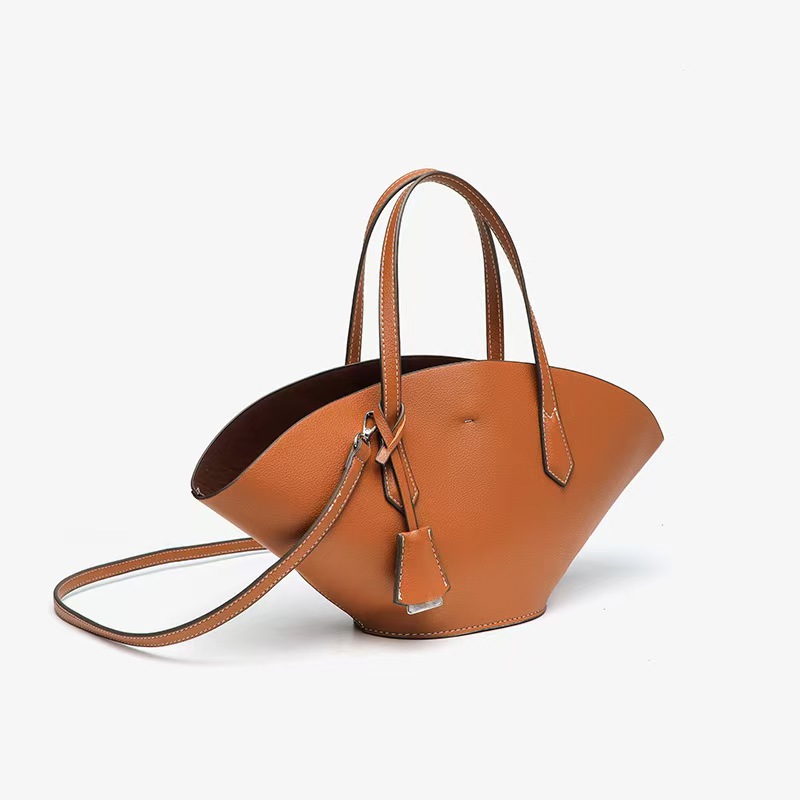 Z Family Cross border Women's Bag 2025 New European and American Fashion Versatile Brown Commuter Handheld Single Shoulder Cross Shoulder Tote Bag