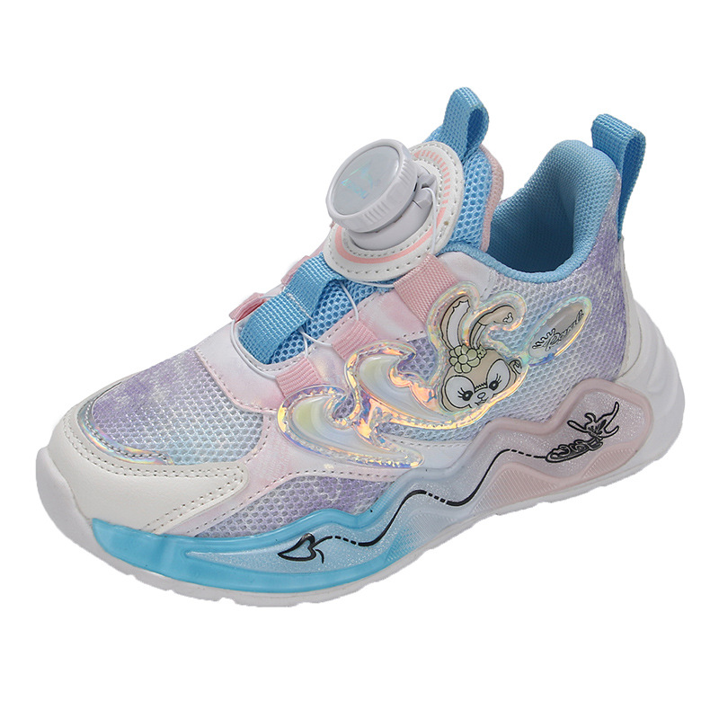 Children's sports shoes, girls' shoes, 2023 Spring and Autumn new mesh breathable running shoes for middle and large children, girls and elementary school students