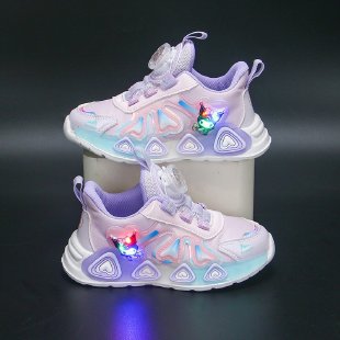 Girls' shoes, rotating buckle sports shoes, 2023 new model, versatile for primary and secondary school students, suitable for girls' running shoes