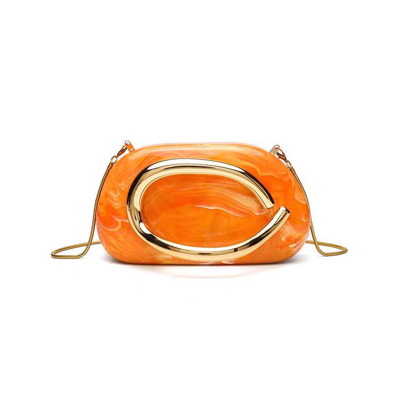 Cross border women's bag 2025 new jade shaped shell acrylic bag fashion dinner handbag crossbody bag