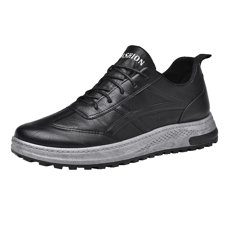 Spring Men's Shoes 2025 New Korean Fashion PU Casual Shoes Cross border Men's Shoes Warm Men's Sports Shoes