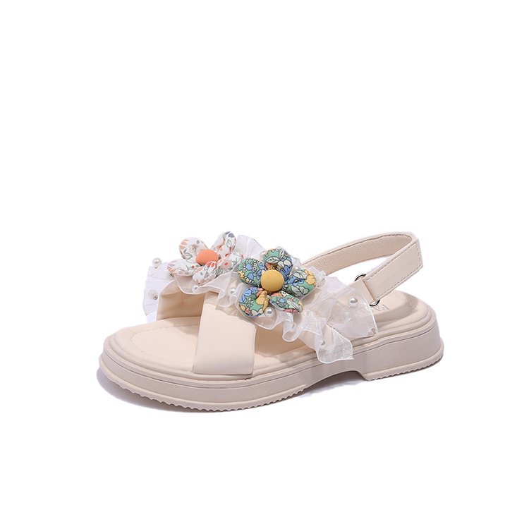 Girls' Sandals Summer New Princess Shoes Baby Girls' Versatile Shoes Elementary School Fashion Internet Red Shoes