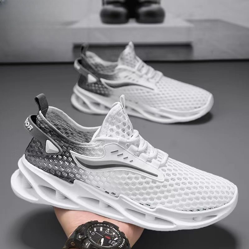 Sports shoes men's summer new style thick sole comfortable mesh breathable men's shoes foreign trade wholesale low top thin running shoes