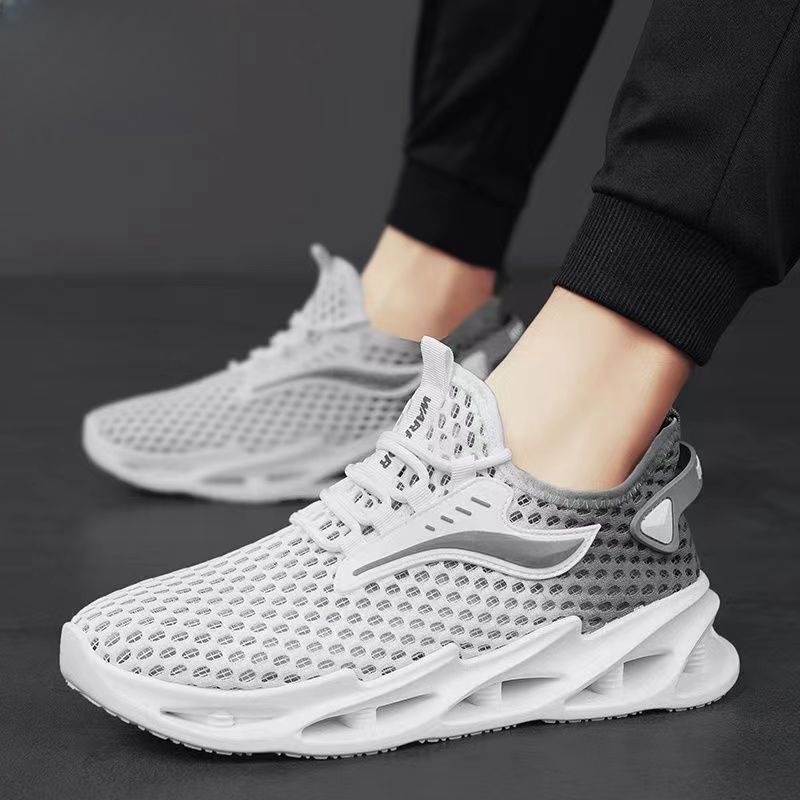 Sports shoes men's summer new style thick sole comfortable mesh breathable men's shoes foreign trade wholesale low top thin running shoes