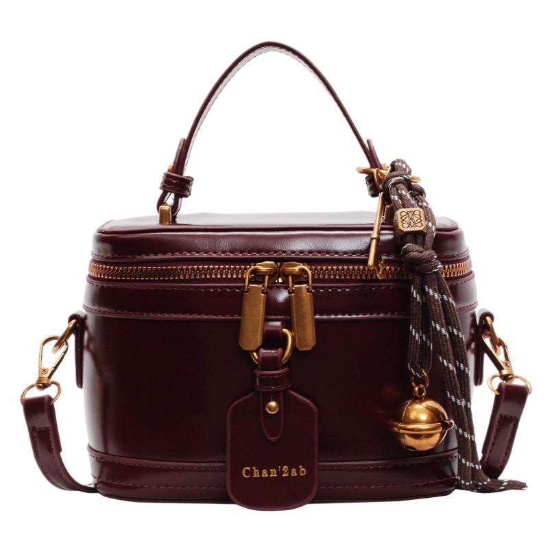 High end fashion texture hand-held small square bag for women 2024 new retro versatile single shoulder crossbody bag box bag