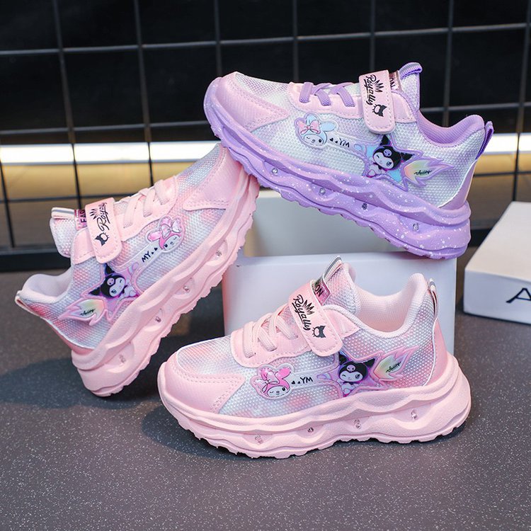 Light up Children's Sports Shoes 2025 Summer New Versatile Girls' Middle and Primary School Girls' Treasure Shoes