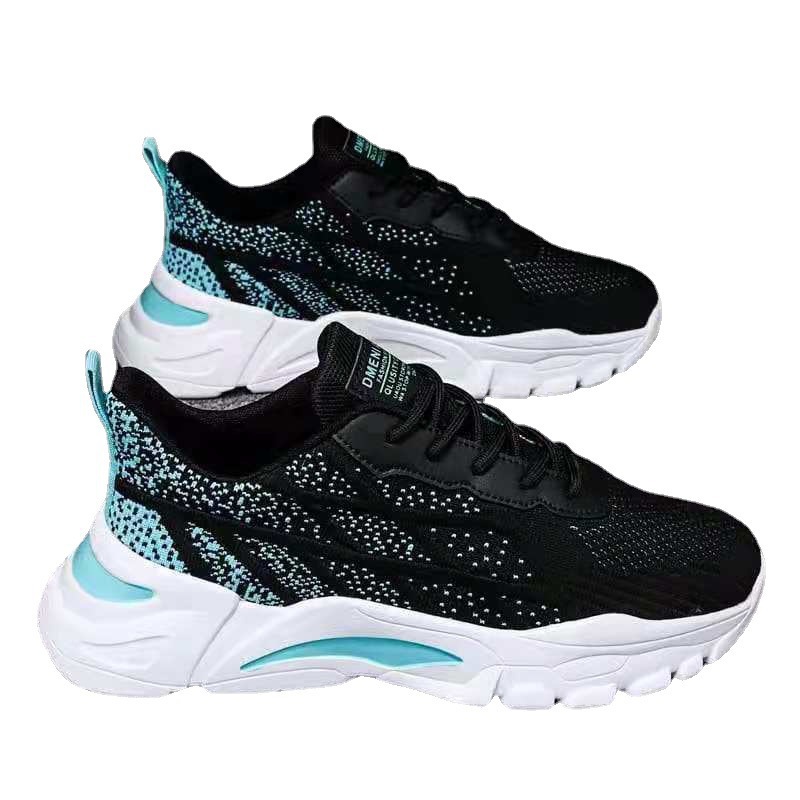 Men's Shoes 2023 Spring Edition Sports Flyknit Mesh Casual Shoes Foreign Trade Wholesale Student Running Fashion Breathable Men's Shoes