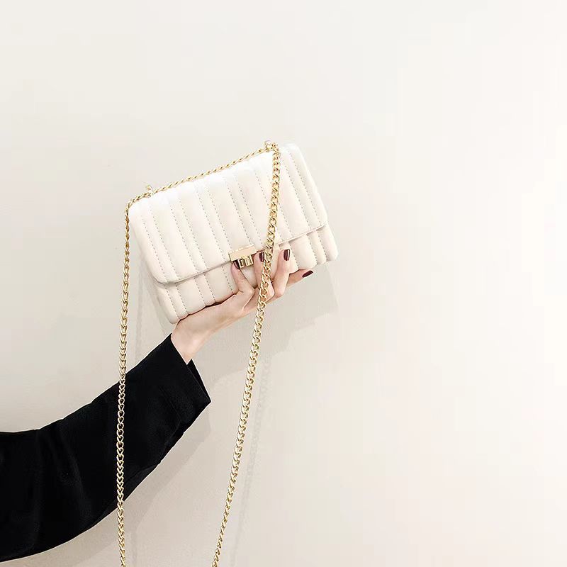 Z Women's Bag 2025 New Fashion Chain Small Square Bag Light beige Quilted Seam Mini Single Shoulder Diagonal Cross Women's Bag