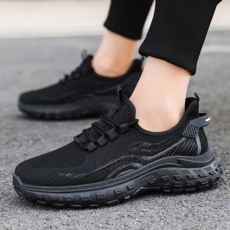 Spring cross-border new dad shoes men's shoes breathable fly woven men's casual fashion sports shoes
