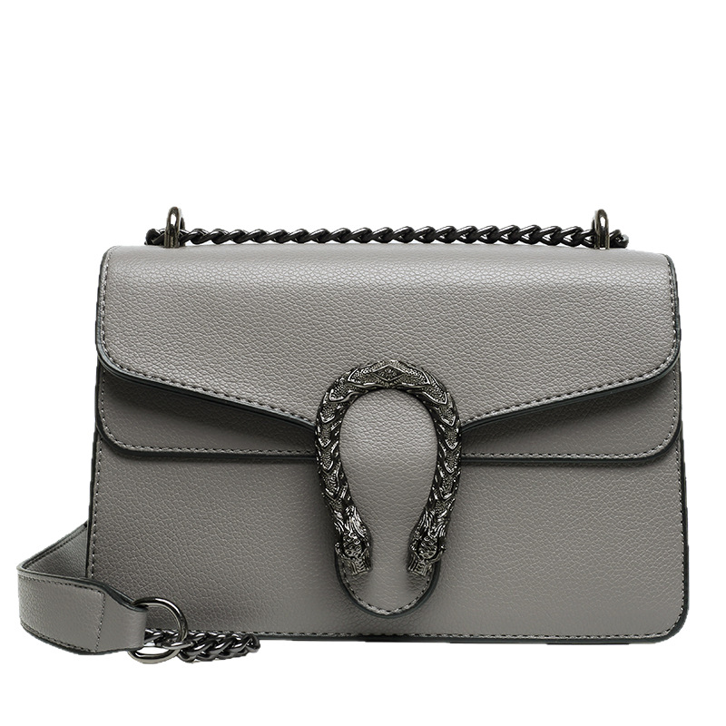 2023 New Large Capacity Single Shoulder Crossbody Wine God Cross border Foreign Trade Factory Wholesale Bag with Litchi Pattern Small Square Bag for Women