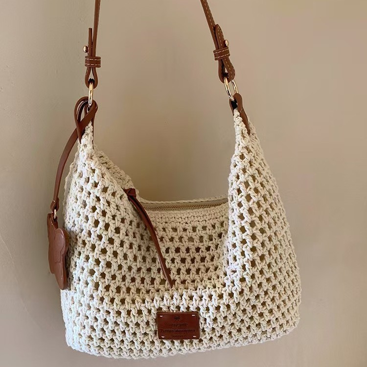 Nanfeng Chio2nd Leisure Time Tote Bag Women's Summer Lazy Wind Beach Weaving Bag Single Shoulder Crossbody Bag