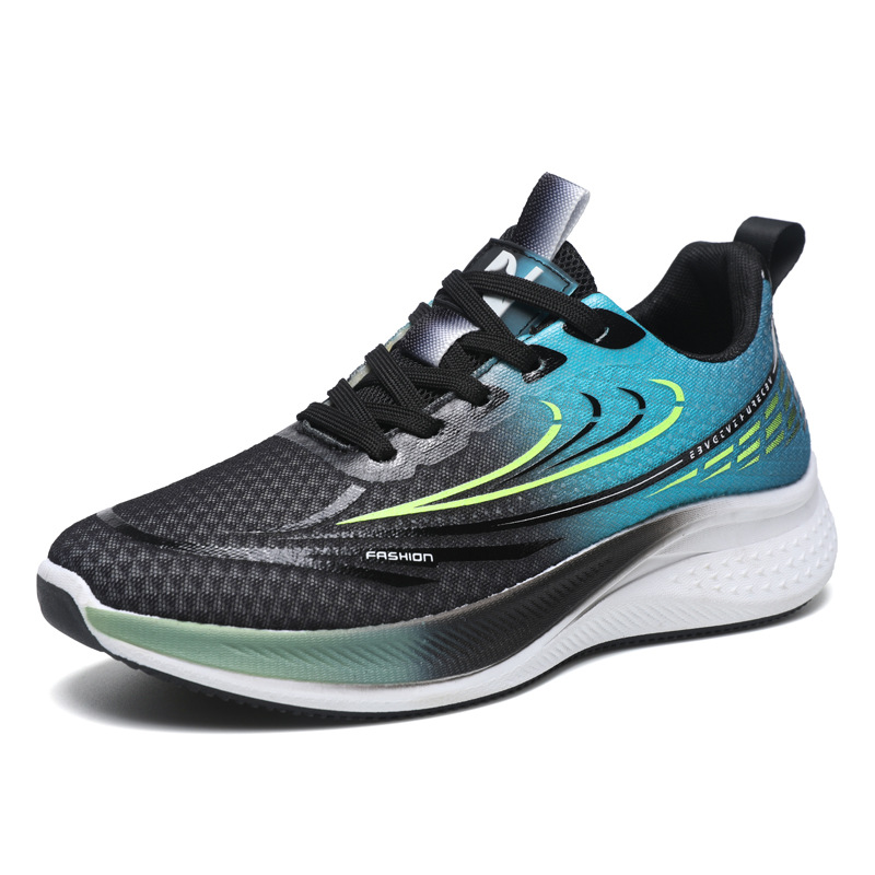 Cross border sports shoes, spring new items, teenagers' daily outdoor running shoes, fashionable and trendy lace up breathable men's shoes