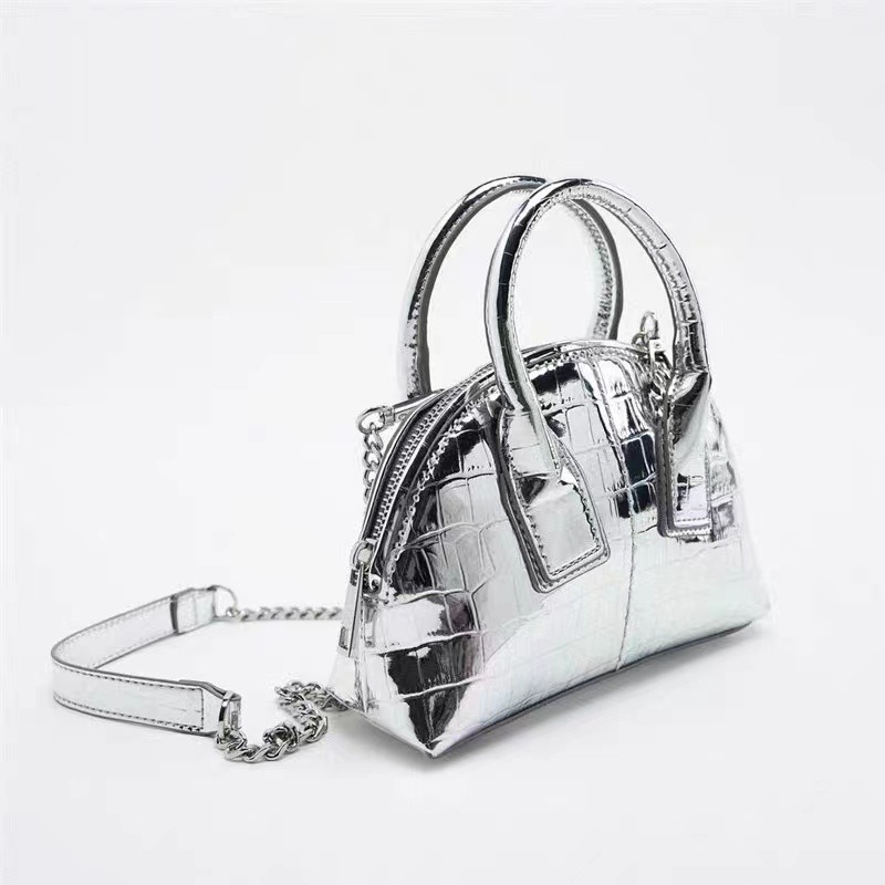 Z Foreign Trade Explosive 2025 Summer Crossbody New Product Women's Bag Metal Mini Handheld Shoulder Bag Shell Bag