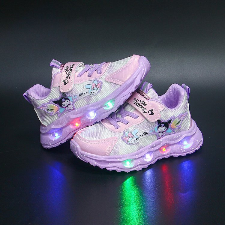 Light up Children's Sports Shoes 2025 Summer New Versatile Girls' Middle and Primary School Girls' Treasure Shoes