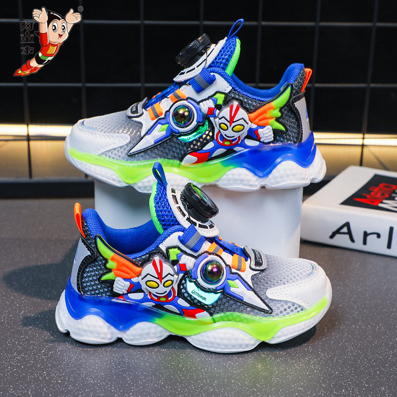 Astro Boy Children's Sports Shoes Spring/Summer 2023 New Mesh Breathable Boys' Shoes Middle and Large Boys' Running Shoes