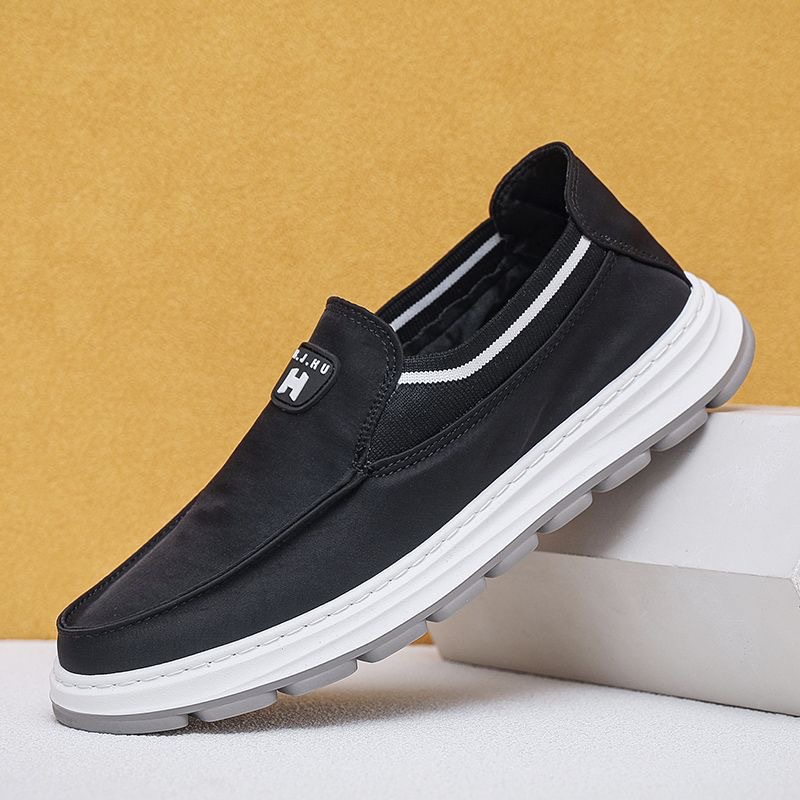 Canvas men's shoes summer versatile 2024 new men's casual foot stomping ice silk old Beijing cloth shoes work board shoes