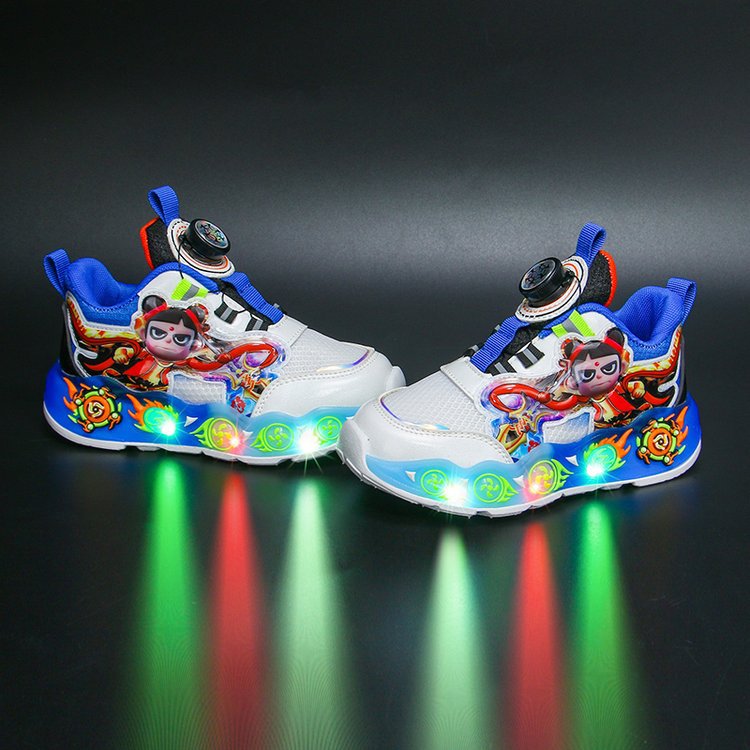 Nezha Children's Shoes 2025 Summer New Mesh Breathable Children's Sports Shoes, Versatile Soft Bottom Boys' Shoes for Small and Medium sized Children