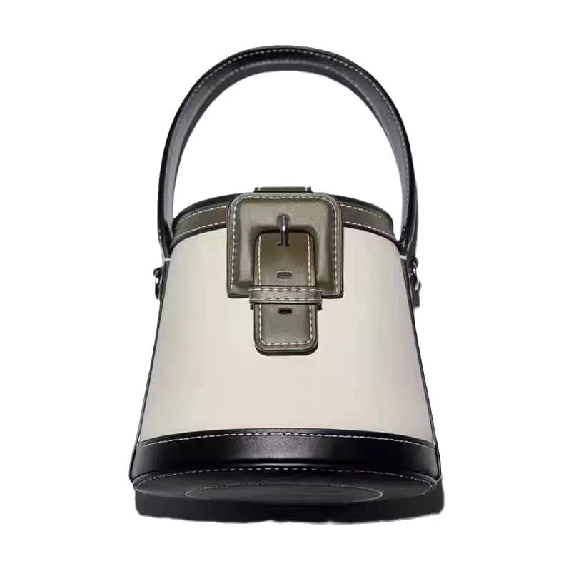 Z's cross-border trend: bucket bag, new product, Baita contrasting color handbag, single shoulder crossbody bag, one piece hair replacement, light luxury