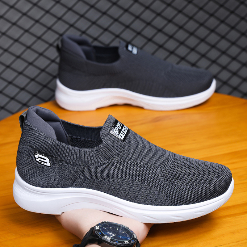 Cross border new running mesh casual mesh shoes, fashionable and versatile, breathable and soft soled sports men's shoes wholesale