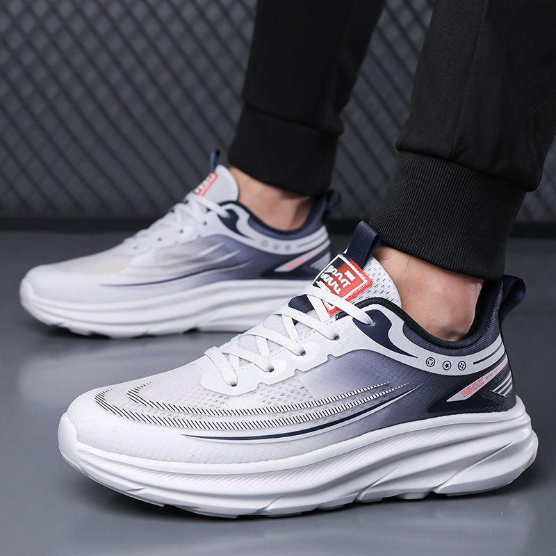Cross border soft soled casual mesh summer shoes breathable cold adhesive men's shoes running 2025 new comfortable sports shoes wholesale