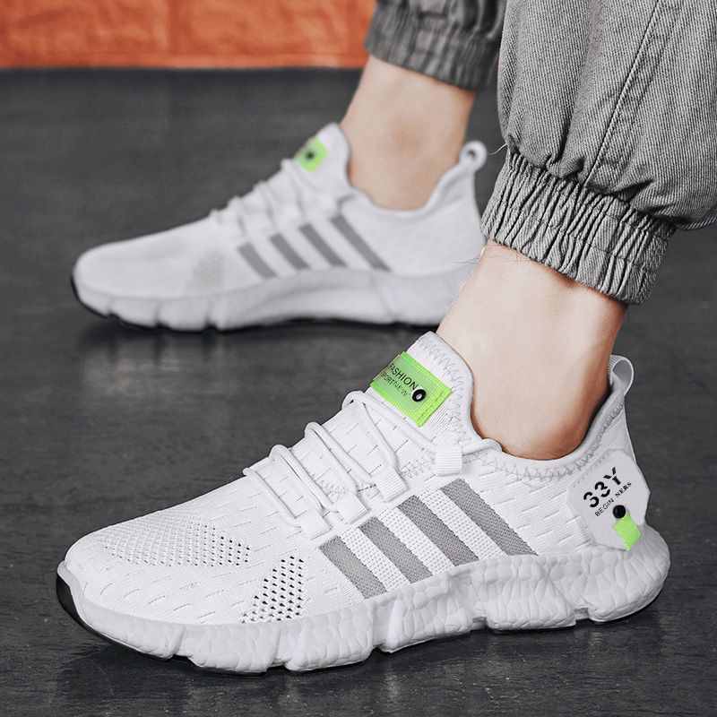 Cross border foreign trade men's shoes autumn trend men's casual shoes fashion running shoes new fly woven sports shoes men