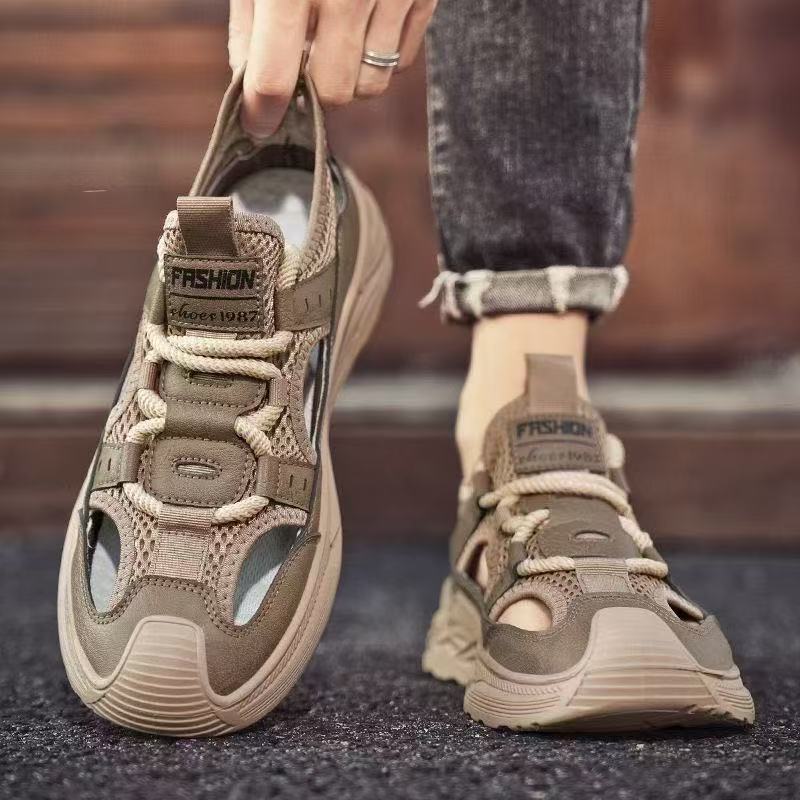 Sandals for men, summer outdoor wear, beach sports and leisure, plus size, river tracing, cave, cool trailer, outdoor, Baotou, foreign trade men's shoes