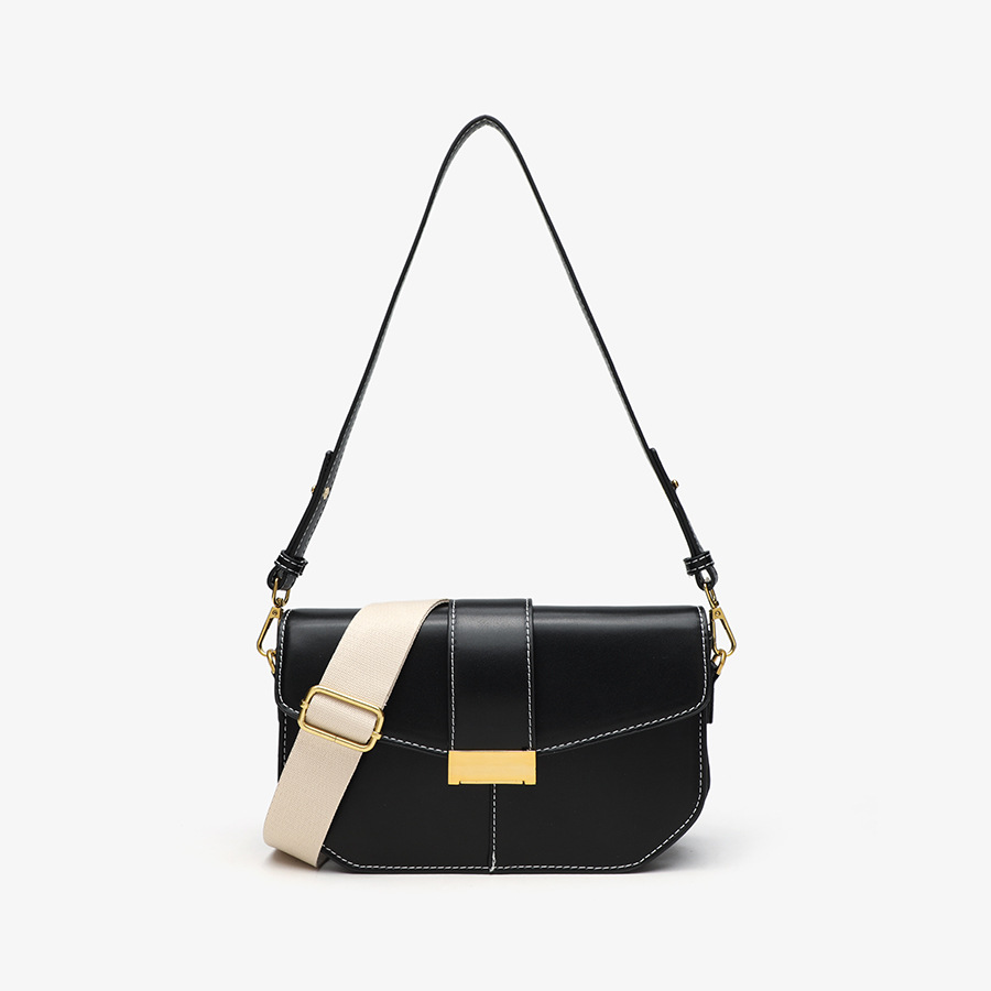 Fashion women's bag 2025 new saddle bag simple and versatile flip shoulder crossbody bag cross-border one piece contract