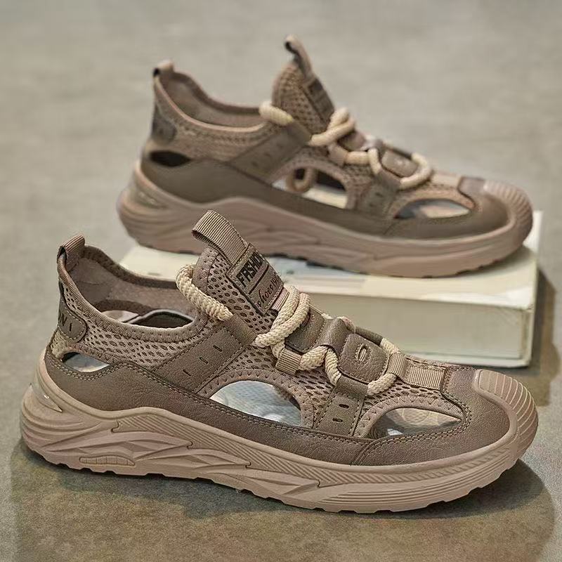 Sandals for men, summer outdoor wear, beach sports and leisure, plus size, river tracing, cave, cool trailer, outdoor, Baotou, foreign trade men's shoes