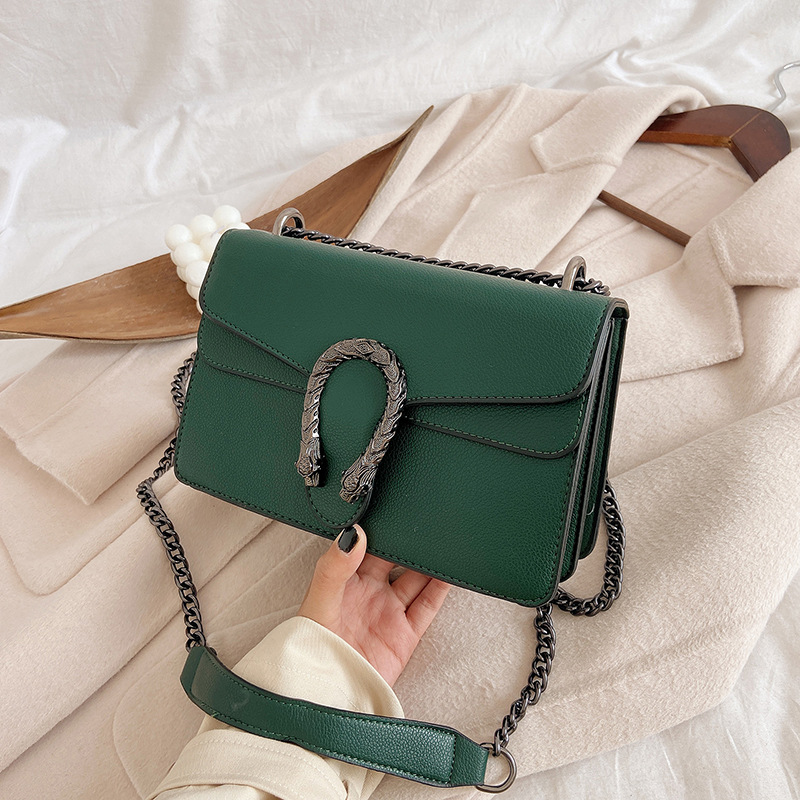 2023 New Large Capacity Single Shoulder Crossbody Wine God Cross border Foreign Trade Factory Wholesale Bag with Litchi Pattern Small Square Bag for Women