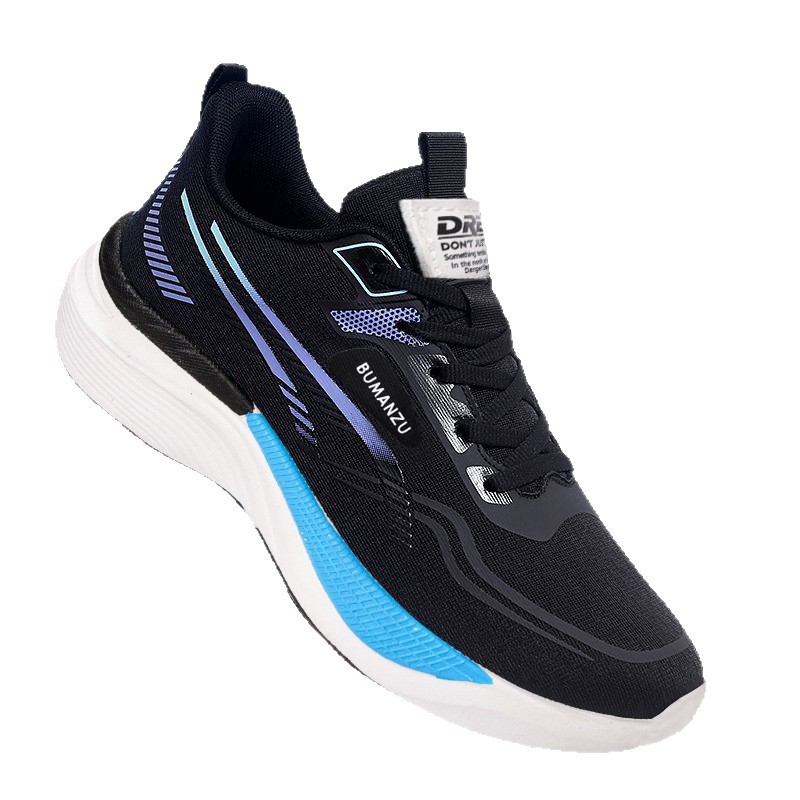 Summer mesh shoes, breathable mesh surface, running shoes, anti slip and shock-absorbing sports shoes, fly woven soft sole, fashionable and trendy men's shoes, cross-border