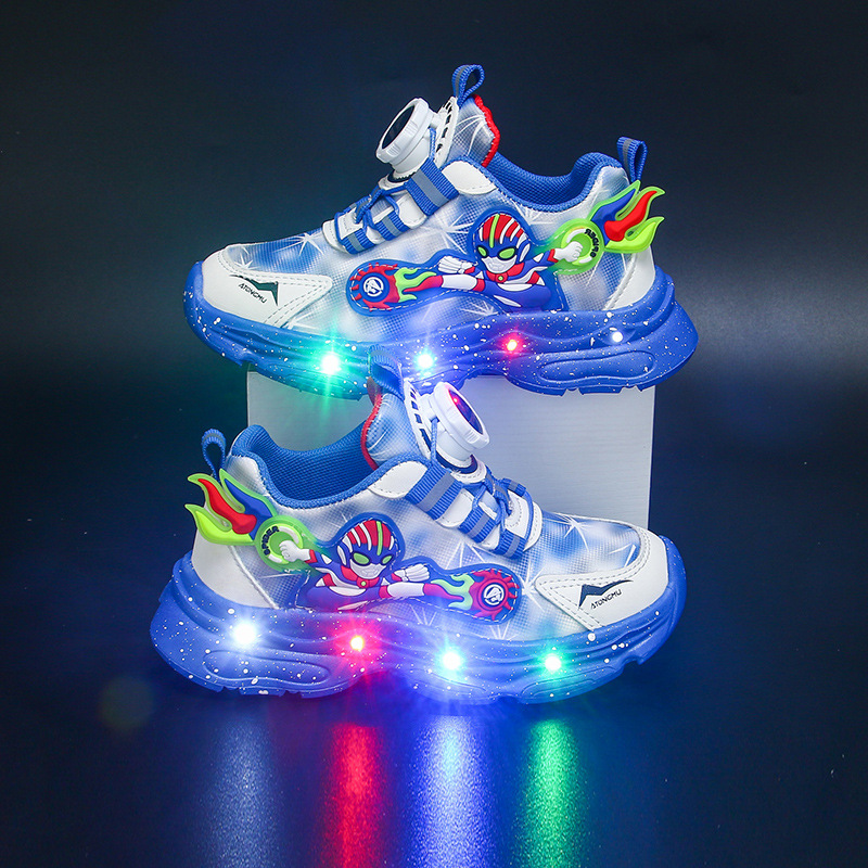 Bright Children's Sports Shoes 2024 Autumn/Winter New Collection with Velvet Warmth for Boys, Soft Bottom Versatile for Middle and Small Children