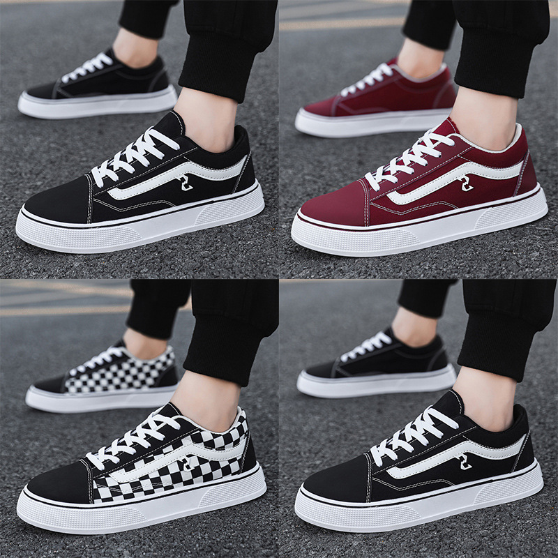 Cross border casual men's shoes canvas shoes large size Korean version spring and autumn versatile low top student classic board shoes casual men's shoes