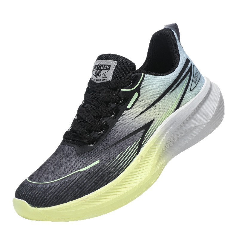 Cross border summer breathable mesh sports shoes, new trendy men's shoes, thick soled versatile, casual, non slip, wear-resistant running shoes