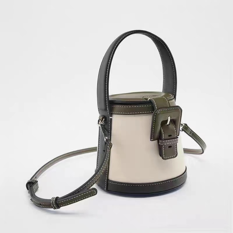 Z's cross-border trend: bucket bag, new product, Baita contrasting color handbag, single shoulder crossbody bag, one piece hair replacement, light luxury