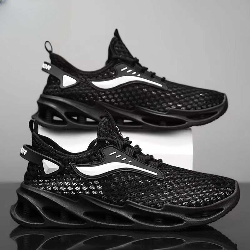 Sports shoes men's summer new style thick sole comfortable mesh breathable men's shoes foreign trade wholesale low top thin running shoes