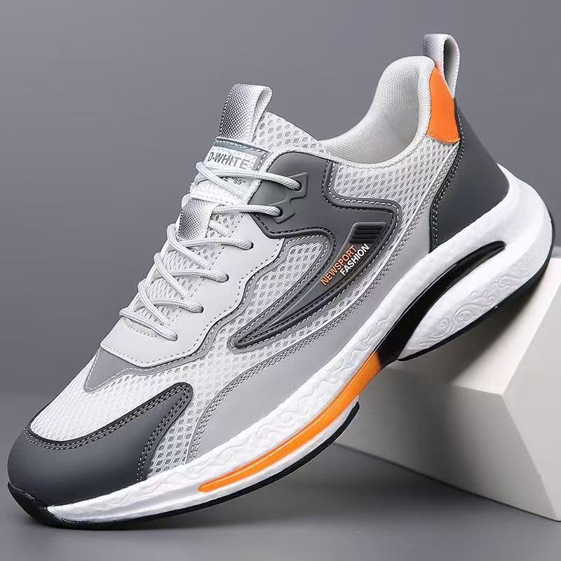 Men's shoes summer fly woven mesh casual breathable shoes versatile trendy shoes mesh fly woven shoes hollow sports shoes men's running